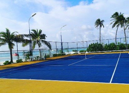 Tennis court at Ozen by Atmosphere, Maldives